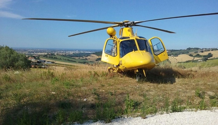 Eliambulanza soccorso ciclista Piagge