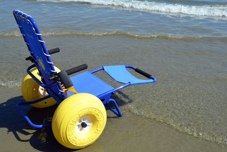 sedia job accesso spiaggia disabili