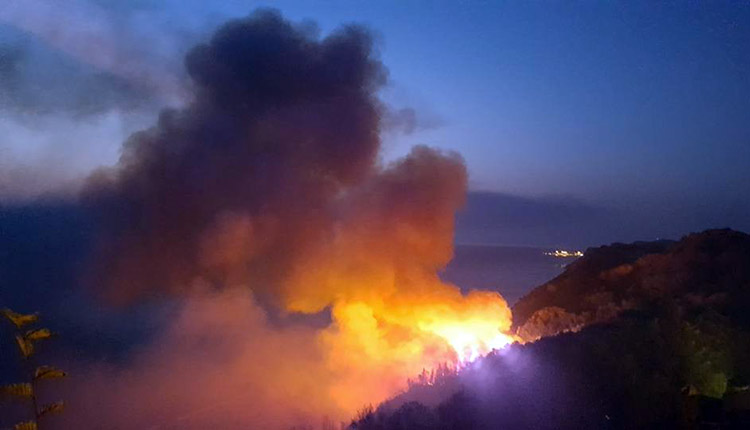 incendio monte san bartolo
