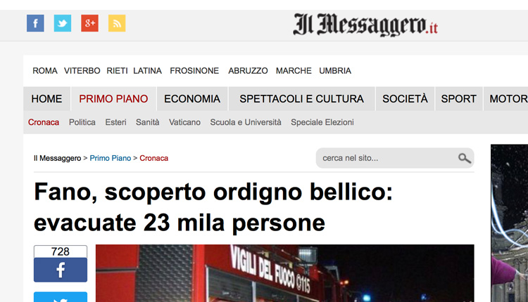 fano bomba messaggero
