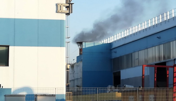 presunto incendio azienda zona industriale bellocchi