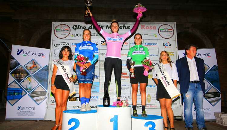 Giro delle Marche in Rosa 09092022 recanati maglia rosa Fidanza - Foto FLAVIANO OSSOLA (4)(1)