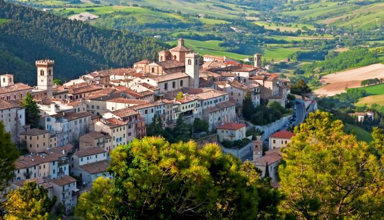 Italy, Marche, View of Arcevia